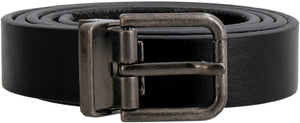 Logo buckle leather belt-1